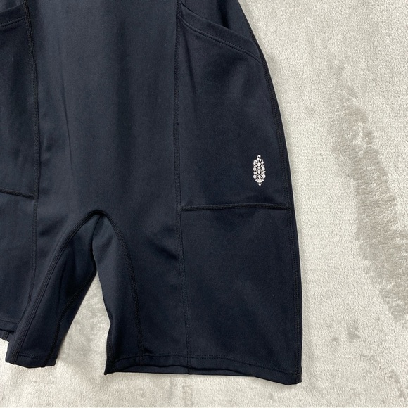 Free People Movement Here On Out Shortsie Romper Sz S Black - Picture 3 of 10